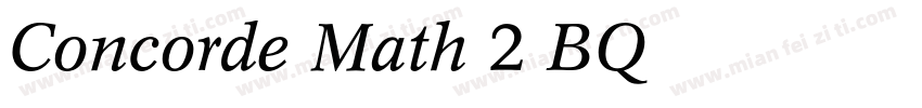 Concorde Math 2 BQ字体转换